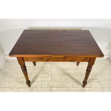 ANTICO TAVOLO PRANZO ALLUNGABILE A TIRO LEGNO 1800 LUIGI FILIPPO TABLE ROCCHETTO