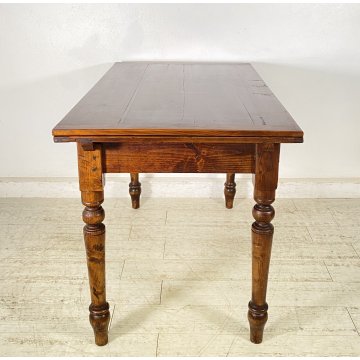 ANTICO TAVOLO PRANZO ALLUNGABILE A TIRO LEGNO 1800 LUIGI FILIPPO TABLE ROCCHETTO