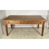 ANTICO GRANDE TAVOLO PRANZO RETTANGOLARE LEGNO LARICE 2 CASSETTI TABLE SALA 1800
