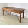 ANTICO GRANDE TAVOLO PRANZO RETTANGOLARE LEGNO LARICE 2 CASSETTI TABLE SALA 1800