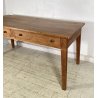 ANTICO GRANDE TAVOLO PRANZO RETTANGOLARE LEGNO LARICE 2 CASSETTI TABLE SALA 1800