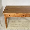ANTICO GRANDE TAVOLO PRANZO RETTANGOLARE LEGNO LARICE 2 CASSETTI TABLE SALA 1800