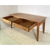 ANTICO GRANDE TAVOLO PRANZO RETTANGOLARE LEGNO LARICE 2 CASSETTI TABLE SALA 1800