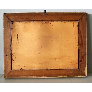 ANTICO QUADRO DIPINTO OLIO PAESAGGIO MONTANO OSSOLA ALPI