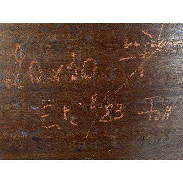 QUADRO DIPINTO OLIO TAVOLA Ferraris PAESAGGIO OSSOLANO INVERNO NEVE DIVISIONISTA