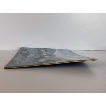 QUADRO DIPINTO OLIO TAVOLA Ferraris PAESAGGIO OSSOLANO INVERNO NEVE DIVISIONISTA