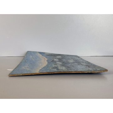 QUADRO DIPINTO OLIO TAVOLA Ferraris PAESAGGIO OSSOLANO INVERNO NEVE DIVISIONISTA