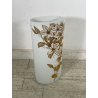 GRANDE VASO KAISER PORTA OMBRELLI CERAMICA SMALTATA DECORO FIORI ANNI 70 OVALE