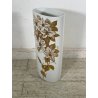 GRANDE VASO KAISER PORTA OMBRELLI CERAMICA SMALTATA DECORO FIORI ANNI 70 OVALE