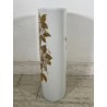 GRANDE VASO KAISER PORTA OMBRELLI CERAMICA SMALTATA DECORO FIORI ANNI 70 OVALE