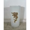 GRANDE VASO KAISER PORTA OMBRELLI CERAMICA SMALTATA DECORO FIORI ANNI 70 OVALE