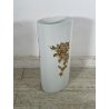 GRANDE VASO KAISER PORTA OMBRELLI CERAMICA SMALTATA DECORO FIORI ANNI 70 OVALE