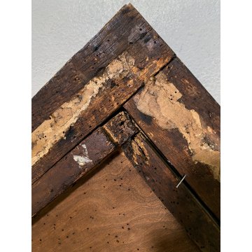 ANTICO DIPINTO OLIO MADONNA ROSARIO GESU' GLOBO SALVATOR MUNDI RELIGIOSO '600