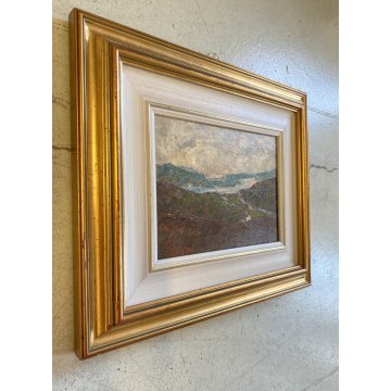 QUADRO DIPINTO OLIO Luigi Ferraris Il Monte Rosso Verbania POST-DIVISIONISTA