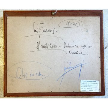 QUADRO DIPINTO OLIO Luigi Ferraris Il Monte Rosso Verbania POST-DIVISIONISTA