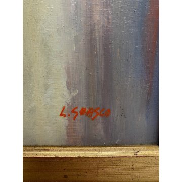 QUADRO DIPINTO OLIO TAVOLA L. Suasco RITRATTO NUDO DONNA FIGURA FEMMINILE '900