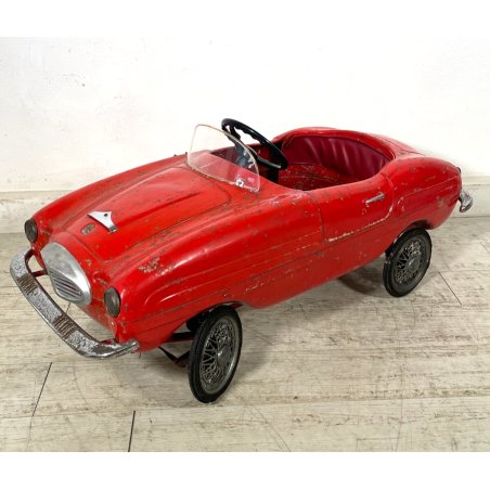 ANTICA MACCHINA GIOCATTOLO A PEDALI GIORDANI LATTA ROSSA ORIGINALE FUNZIONANTE