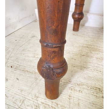 ANTICO TAVOLO PRANZO RETTANGOLARE LEGNO ABETE PIOPPO 2 CASSETTI TABLE SALA 1800