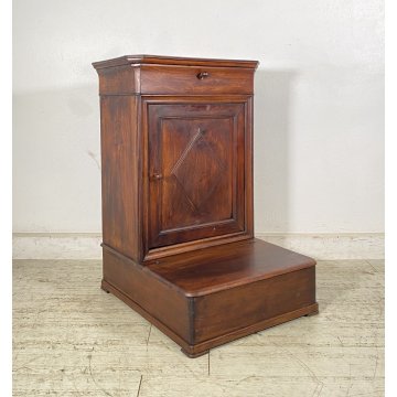 ANTICO INGINOCCHIATOIO CAPPUCCINO LEGNO NOCE RIPIANI CHIESA 1800 EPOCA CREDENZA