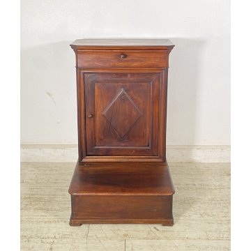 ANTICO INGINOCCHIATOIO CAPPUCCINO LEGNO NOCE RIPIANI CHIESA 1800 EPOCA CREDENZA