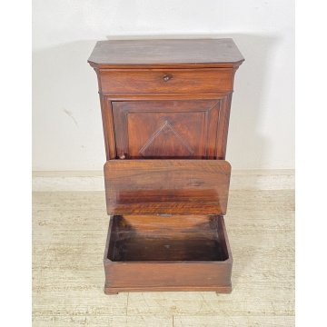 ANTICO INGINOCCHIATOIO CAPPUCCINO LEGNO NOCE RIPIANI CHIESA 1800 EPOCA CREDENZA