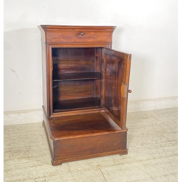 ANTICO INGINOCCHIATOIO CAPPUCCINO LEGNO NOCE RIPIANI CHIESA 1800 EPOCA CREDENZA