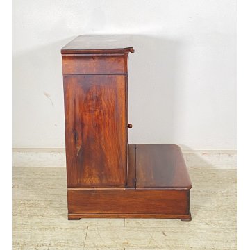 ANTICO INGINOCCHIATOIO CAPPUCCINO LEGNO NOCE RIPIANI CHIESA 1800 EPOCA CREDENZA