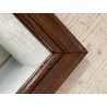 ANTICO SPECCHIO DECORO con DAMA SABBIATO CORNICE LEGNO LIBERTY 37,5 x 48 cm '900