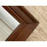 ANTICO SPECCHIO DECORO con DAMA SABBIATO CORNICE LEGNO LIBERTY 37,5 x 48 cm '900