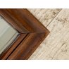 ANTICO SPECCHIO DECORO con DAMA SABBIATO CORNICE LEGNO LIBERTY 37,5 x 48 cm '900