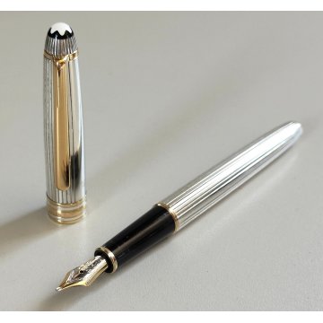 PENNA STILOGRAFICA Montblanc MEISTERSTUCK SOLITAIRE argento 925 Old Fountain Pen