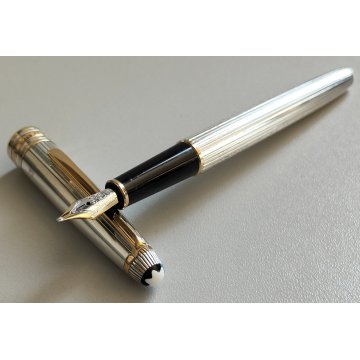 PENNA STILOGRAFICA Montblanc MEISTERSTUCK SOLITAIRE argento 925 Old Fountain Pen