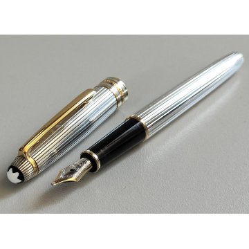 PENNA STILOGRAFICA Montblanc MEISTERSTUCK SOLITAIRE argento 925 Old Fountain Pen