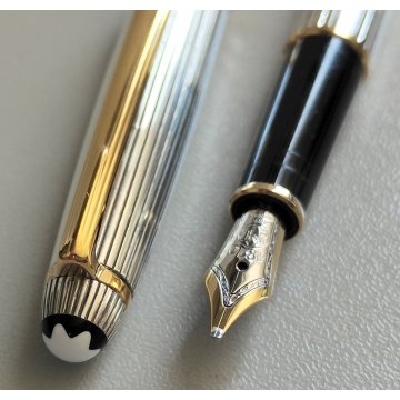 PENNA STILOGRAFICA Montblanc MEISTERSTUCK SOLITAIRE argento 925 Old Fountain Pen