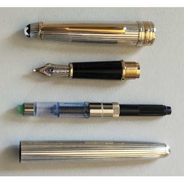 PENNA STILOGRAFICA Montblanc MEISTERSTUCK SOLITAIRE argento 925 Old Fountain Pen