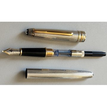 PENNA STILOGRAFICA Montblanc MEISTERSTUCK SOLITAIRE argento 925 Old Fountain Pen