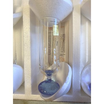 SET 6 CALICI CHAMPAGNE DESIGN Edoardo Dal Seno Arnolfo di Cambio 16,5 cm/h '70s