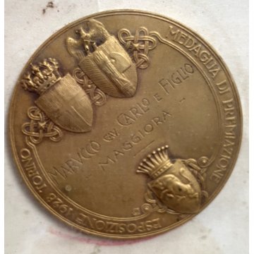 QUADRO DIPLOMA MEDAGLIA D'ORO ESPOSIZIONE NAZIONALE e INTERNAZIONALE Torino 1928