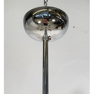 LAMPADARIO DESIGN Gaetano Sciolari VETRO FERRO LAMPADA SOFFITTO ANNI 70 VINTAGE
