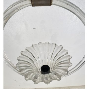 LAMPADARIO VETRO Barovier & TosoDESIGN MURANO TRASPARENTE  VINTAGE LAMP GLASS