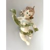 PICCOLO PUTTO CHERUBINO AMORINO ANGIOLETTO RESINA DIPINTO POLICROMIA  9,5 cm/h