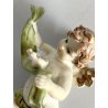 PICCOLO PUTTO CHERUBINO AMORINO ANGIOLETTO RESINA DIPINTO POLICROMIA  9,5 cm/h