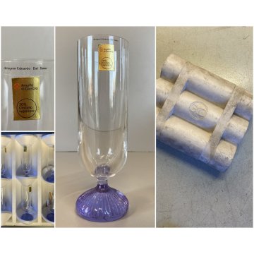 SET 6 CALICI CHAMPAGNE DESIGN Edoardo Dal Seno Arnolfo di Cambio 16,5 cm/h '70