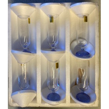 SET 6 CALICI CHAMPAGNE DESIGN Edoardo Dal Seno Arnolfo di Cambio 16,5 cm/h '70
