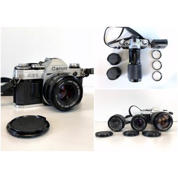 FOTOCAMERA REFLEX CANON AE-1 PROGRAM 35mm LENS FD 50 / 28 / 70-210mm JAPAN '70