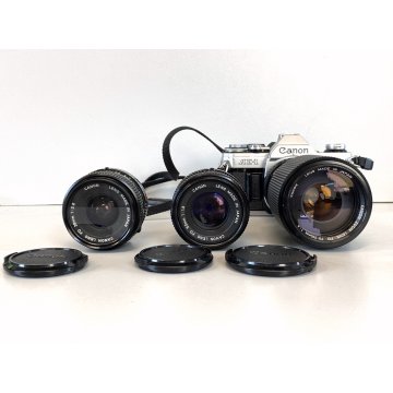 FOTOCAMERA REFLEX CANON AE-1 PROGRAM 35mm LENS FD 50 / 28 / 70-210mm JAPAN '70
