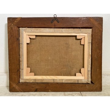 ANTICO DIPINTO OLIO TELA RITRATTO LUCREZIA ROMANA SPADA CORNICE LEGNO DORATO 600