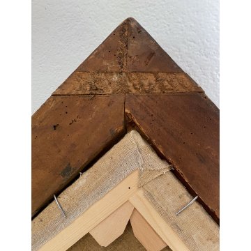 ANTICO DIPINTO OLIO TELA RITRATTO LUCREZIA ROMANA SPADA CORNICE LEGNO DORATO 600
