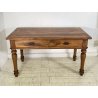 ANTICO TAVOLO PRANZO RETTANGOLARE LEGNO ABETE NOCE 2 CASSETTI TABLE SALA 1800