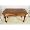 ANTICO TAVOLO PRANZO RETTANGOLARE LEGNO ABETE NOCE 2 CASSETTI TABLE SALA 1800